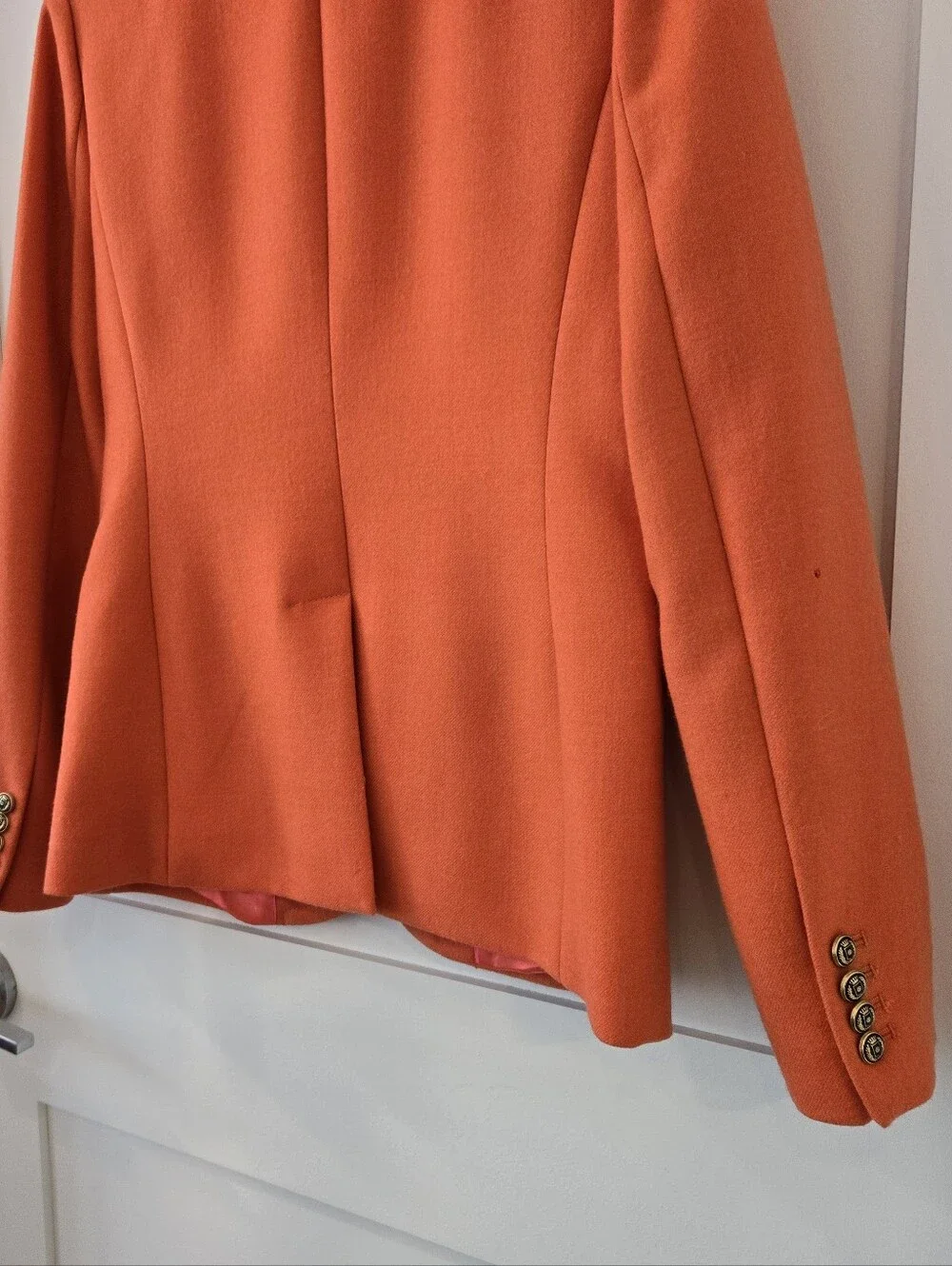 J.Crew Orange 100% Wool Blazer Sz 6